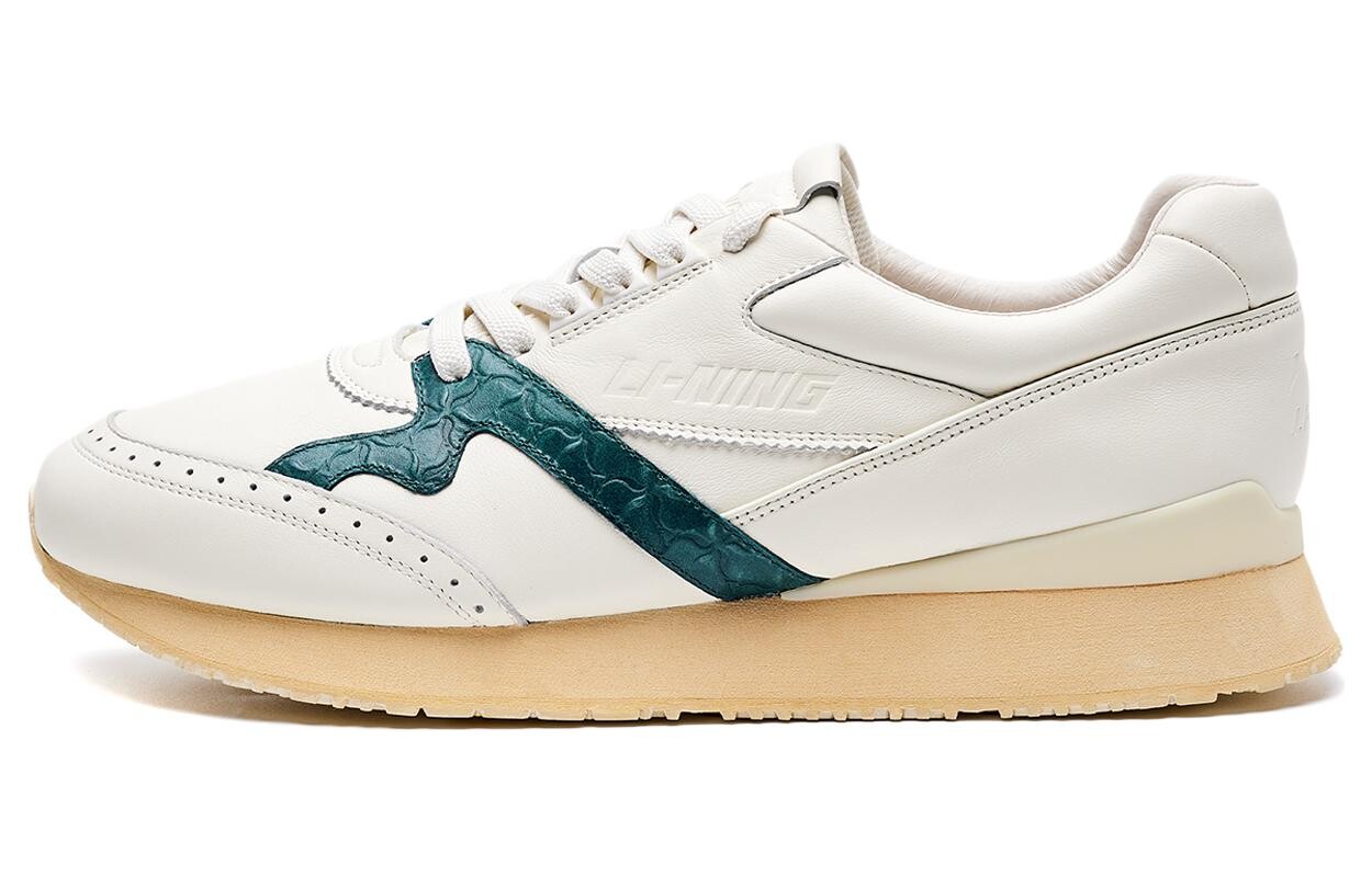 

Кроссовки LI-NING 1990 001 Lifestyle Shoes Men Low-top Off-white / Dark Cloud Green