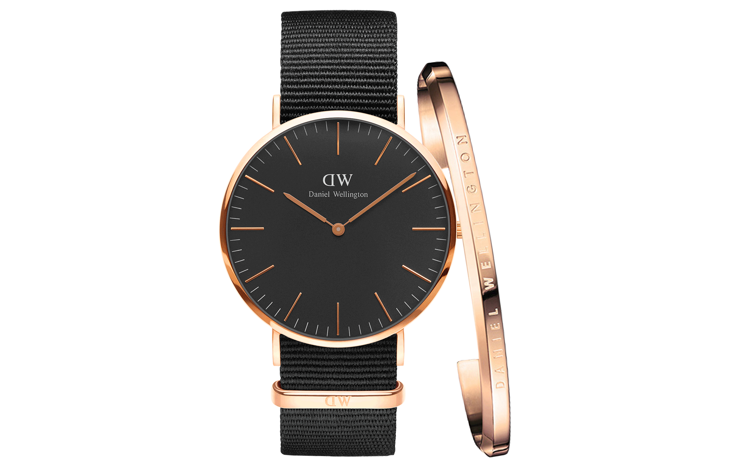 

DW/DanielWellington Часы Daniel Wellington DW Watch & DW Bangle Wrist Watch Quartz Movement Black Dial Men's Watch
