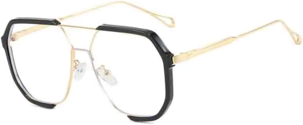 

Солнцезащитные очки с защитой UV400 | Увеличенная цельная металлическая оправа | Для женщин и мужчин | Для занятий спортом на открытом воздухе и вождения DSVIGF, Gold Clear