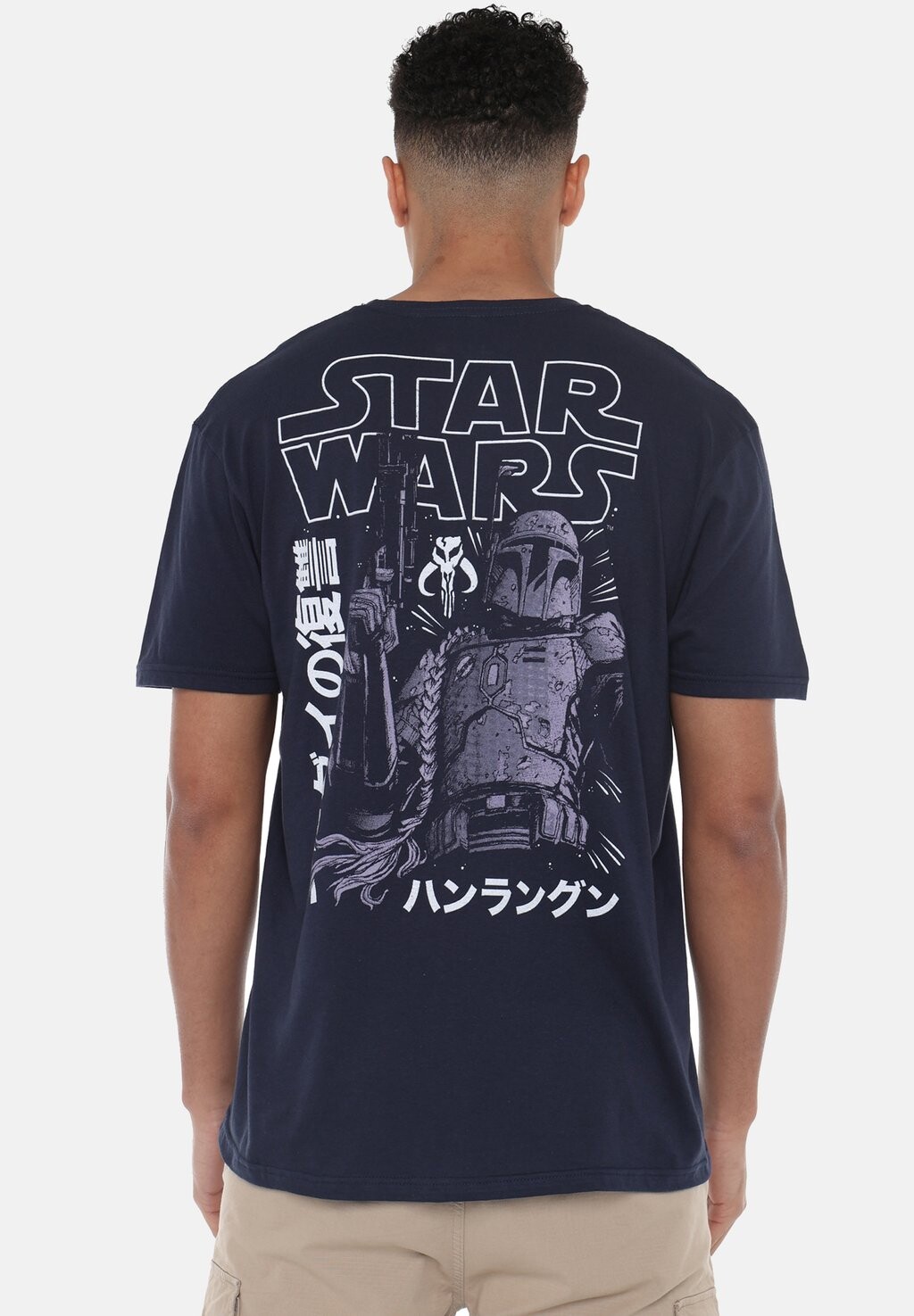 

Футболка с принтом BOBA FETT ANIME Star Wars, темно-синий