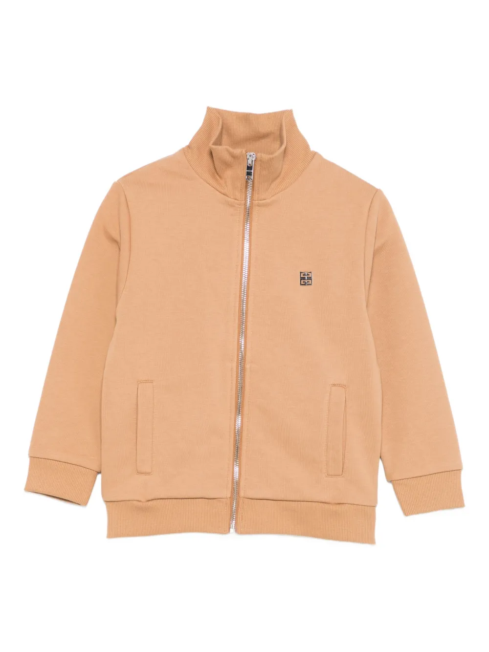 

Худи на молнии с логотипом Givenchy Kids, коричневый