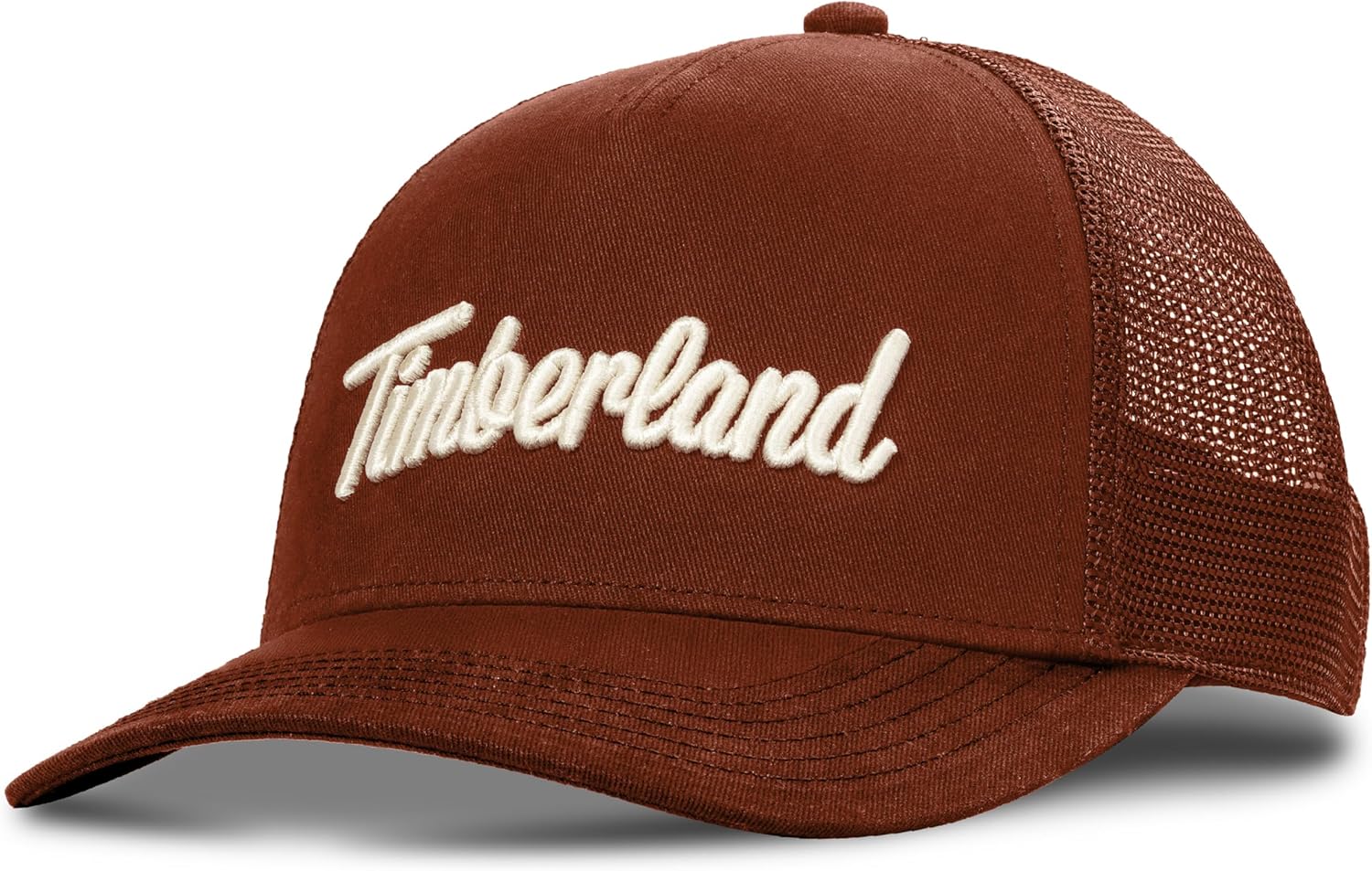 

Кепка Timberland Trucker для мужчин, хлопковый твид, регулируемая застежка, сетчатая спинка, Burnt Henna (Red)