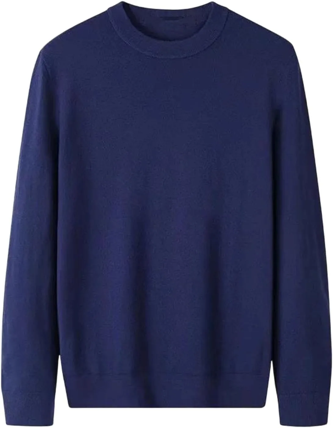 

Мужской мягкий шерстяной свитер с длинным рукавом и круглым вырезом