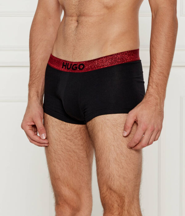 

Трусы мужские Hugo Bodywear боксеры 2 шт, красный/черный