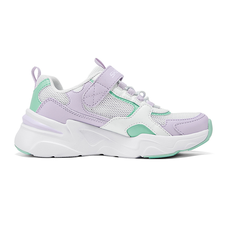 Повседневная обувь для начальной школы Skechers Kids, белый/лавандовый — фото 2