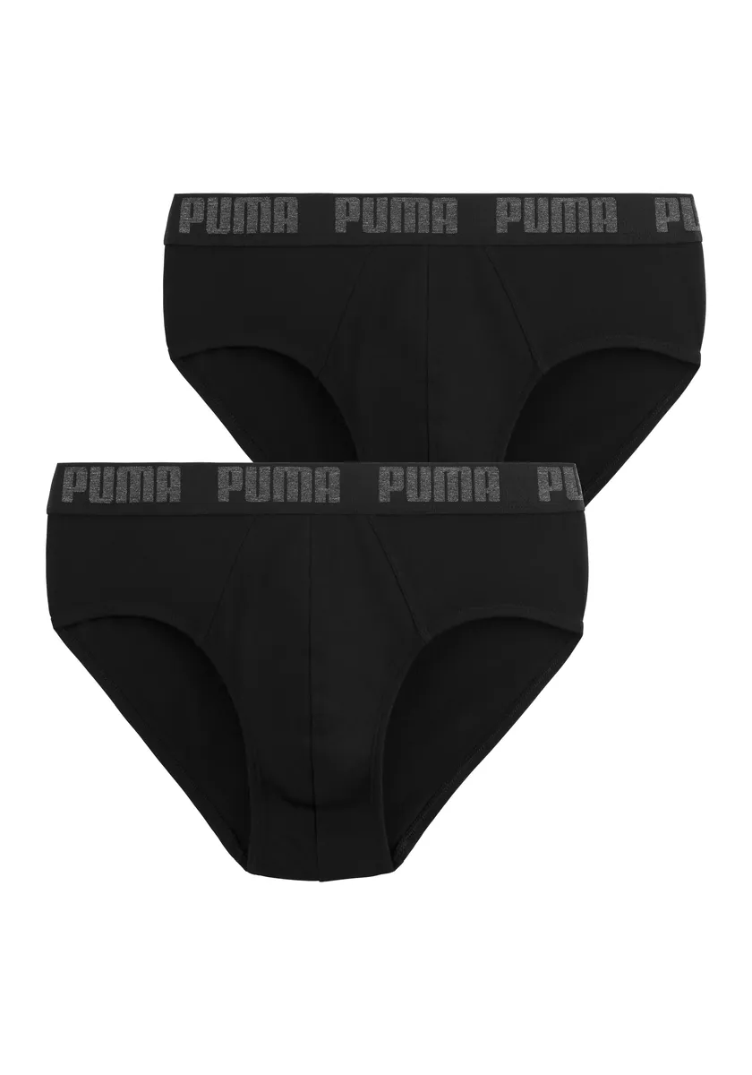 

Трусы PUMA (2 шт.) с логотипом на поясе, черный