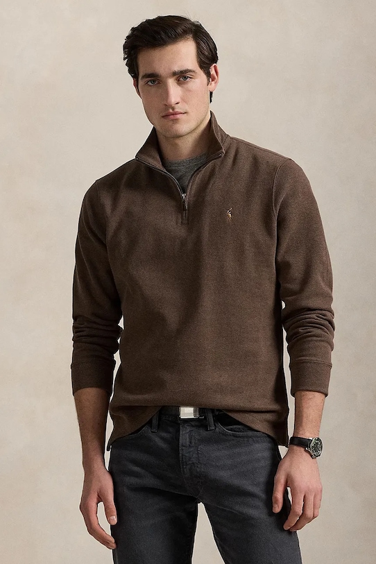 

Хлопковая толстовка Polo Ralph Lauren, коричневый