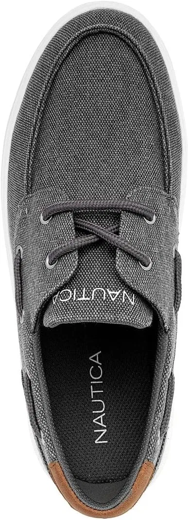 Лоферы Nautica Boat Shoe Moccasin, серый канвас — фото 4