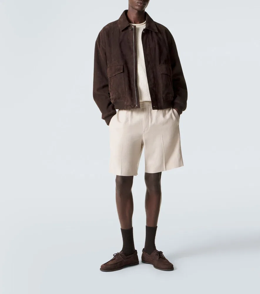 Лоферы из замши с фольгированным покрытием John Lobb, коричневый — фото 2