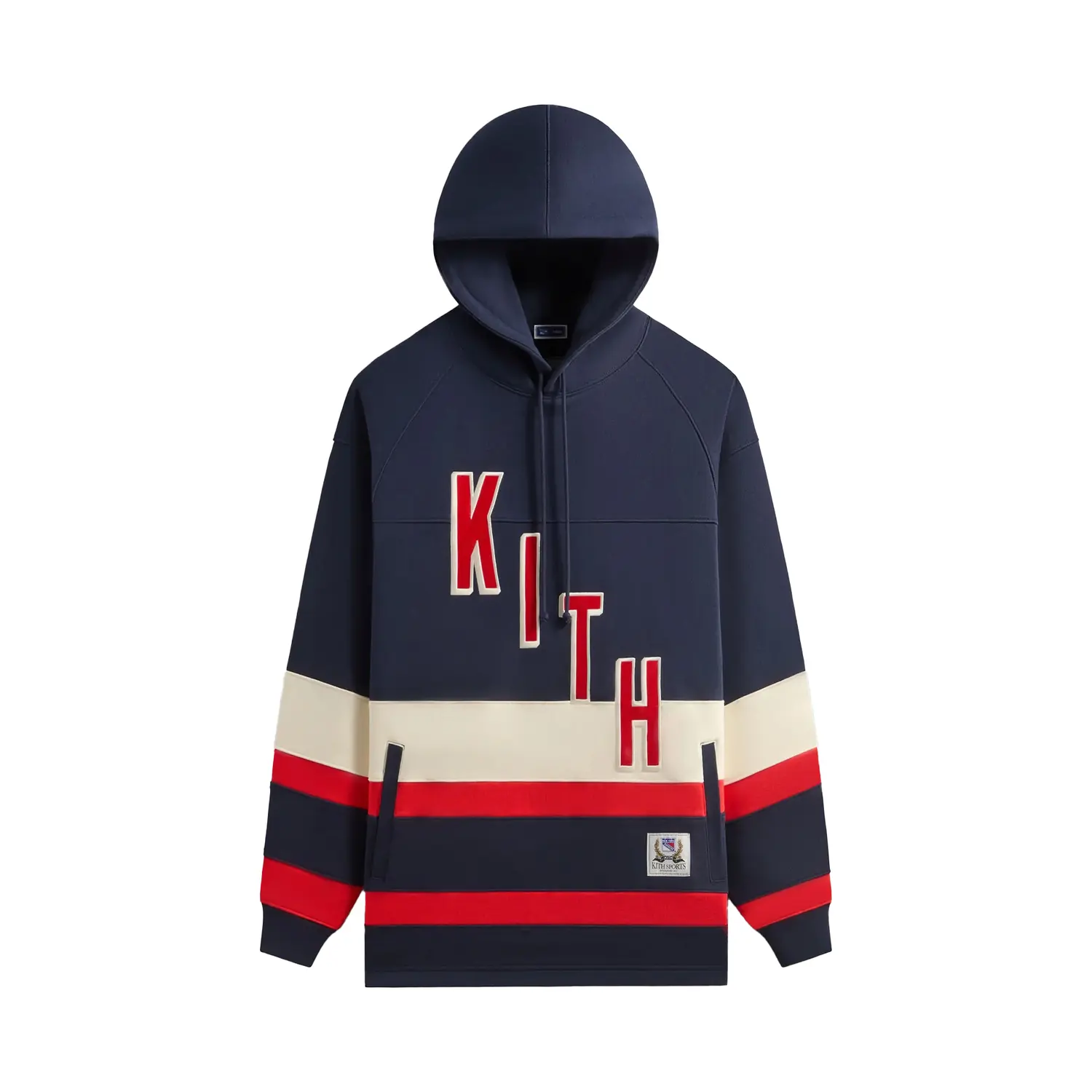 

Kith Kids X New York Rangers Skewed Vintage Delk Hoodie Mitchell Ness, marine синий/nocturnal
