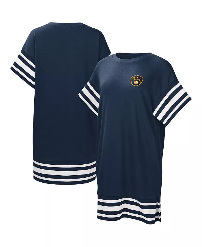 

Женское платье-футболка Milwaukee Brewers Cascade Navy Touch
