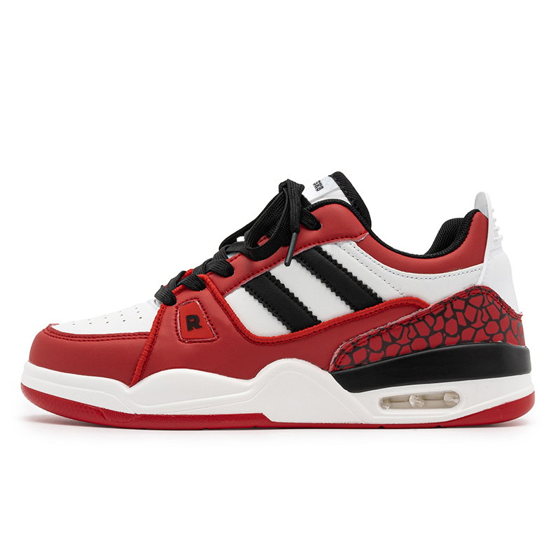 

N6K8 Скользоустойчивые износостойкие легкие низкие скейтерские кроссовки унисекс белый бордовый, цвет White Burgundy