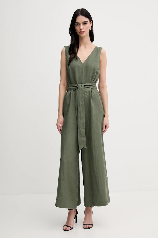

Льняной комбинезон United Colors Of Benetton, зеленый
