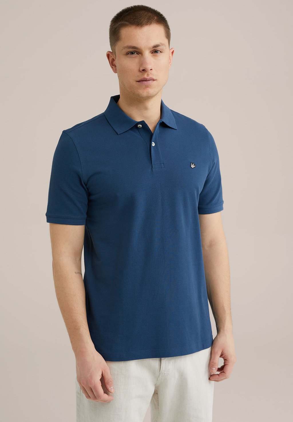 

Рубашка поло WITH STRUCTURE WE Fashion, синий