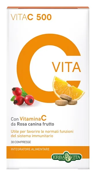 

Erba Vita Vita C 500 Добавка для иммунной системы, 30 таблеток