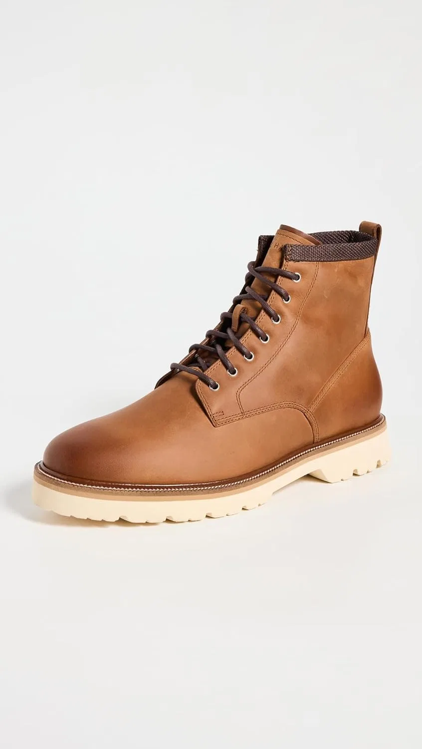 Мужские ботинки Cole Haan American Classics с гладким носком, British Tan Alabaster Gleam Waterproof — фото 2