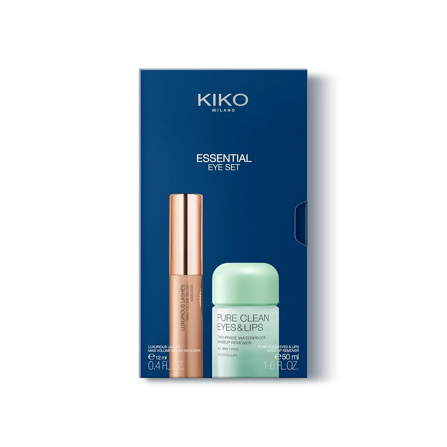 Набор для макияжа глаз KIKO Milano Essential Eye Set | Набор для макияжа: 1 тушь и 1 мини-средство для снятия макияжа, Black