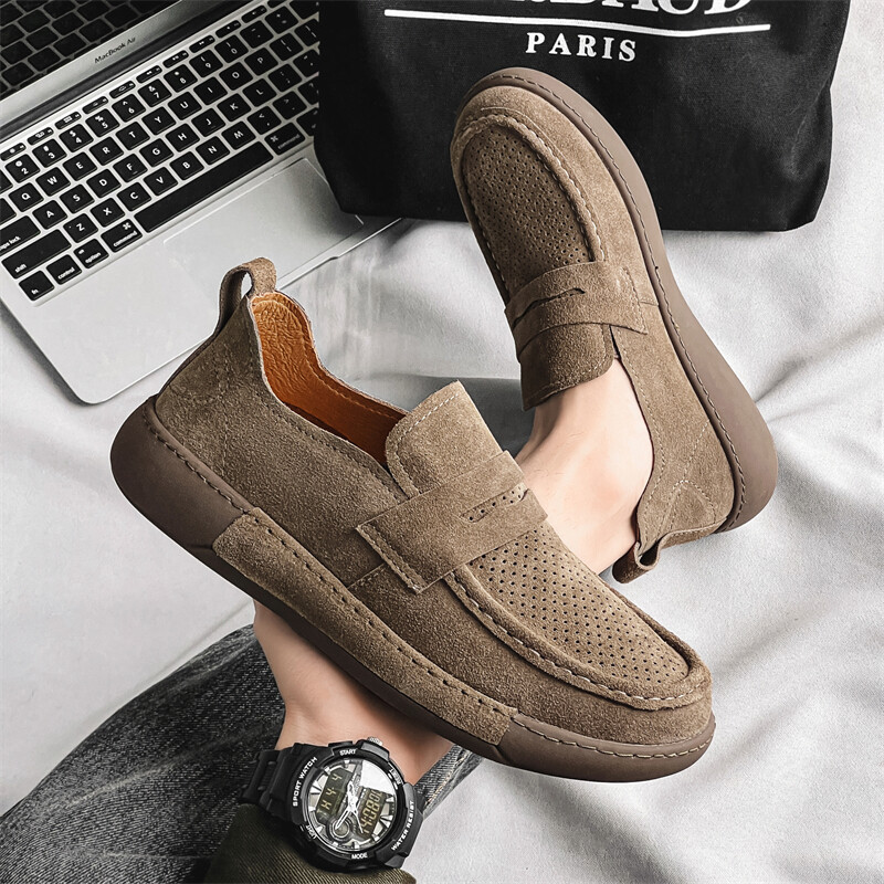 Туфли мужские Men"s Casual Men Low-Top Weishibangwei, коричневый — фото 3