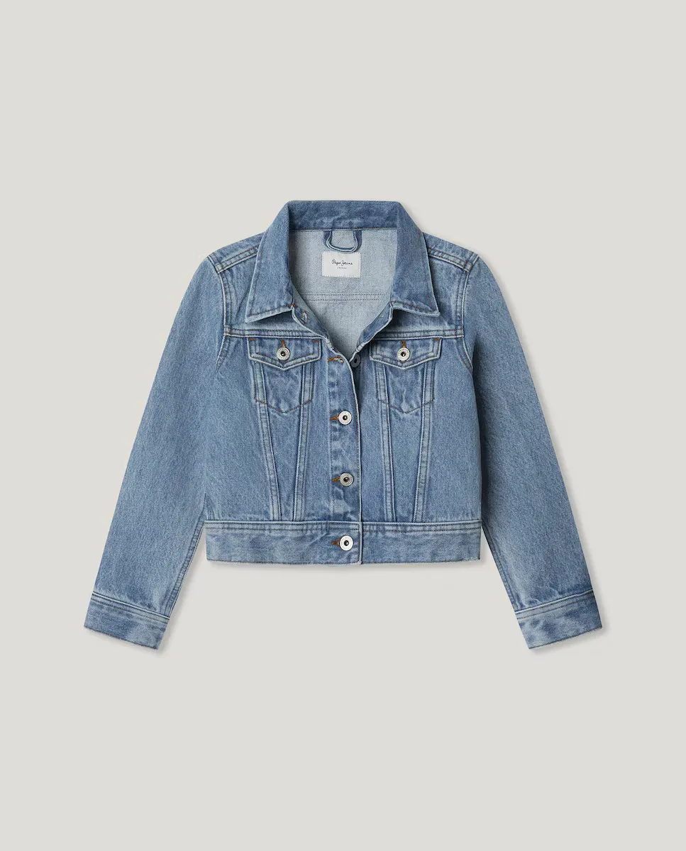 

Джинсовая куртка для девочек с обычным кроем Pepe Jeans, синий