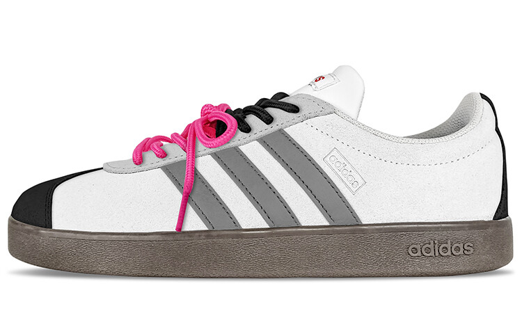 

Кроссовки adidas neo Vl Court Skateboarding Shoes Unisex Low-top Neon Pink, серый