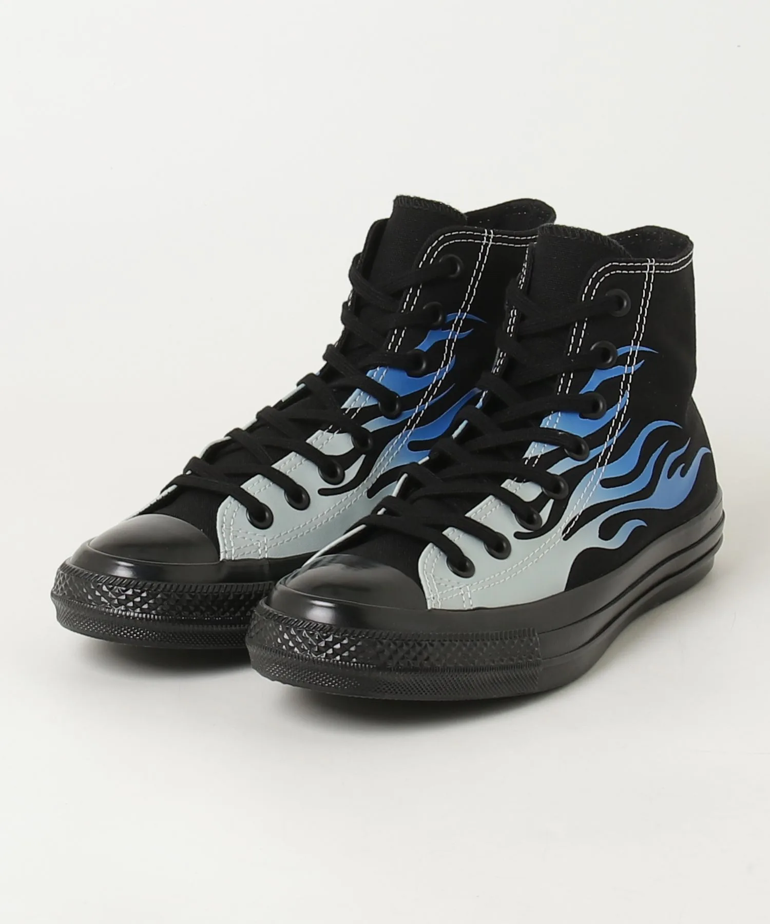 Мужские кроссовки Converse ALL STAR AGED IGNT HI пламенные чёрно-синие