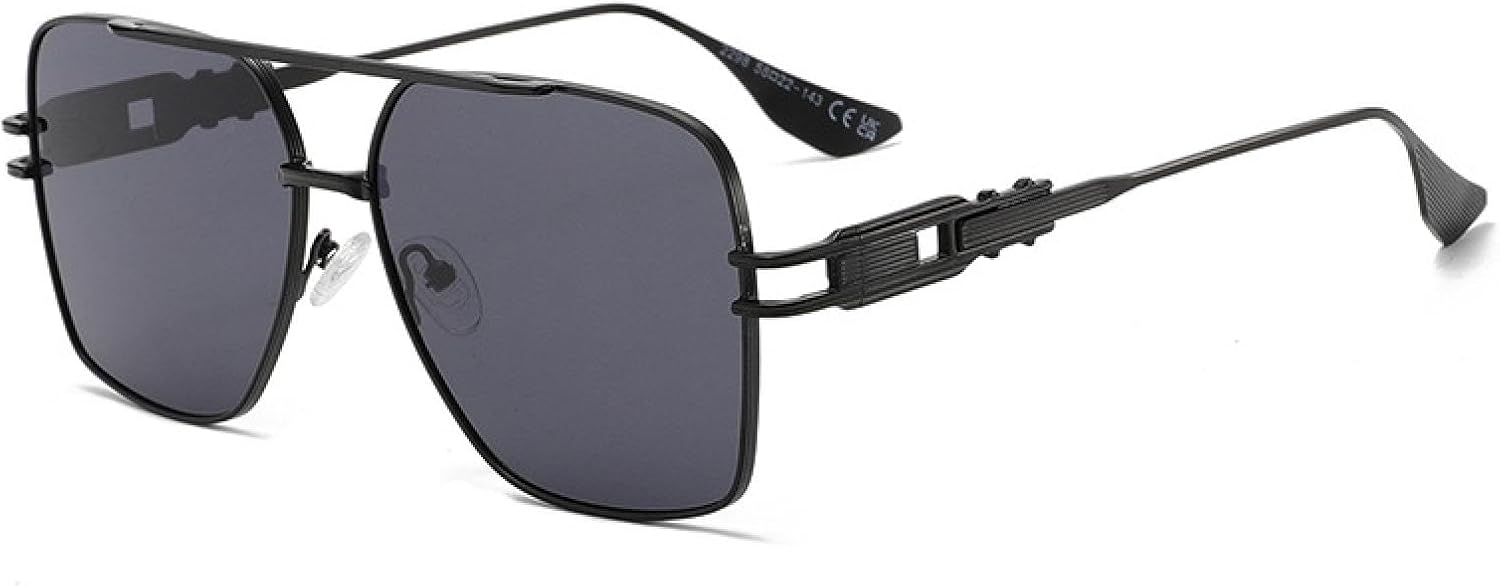 

Винтажные солнцезащитные очки большого размера для мужчин и женщин, модные, классическая металлическая оправа, летние, для путешествий и активного отдыха, защита от УФ-излучения UV400 TVTBBVV, C2