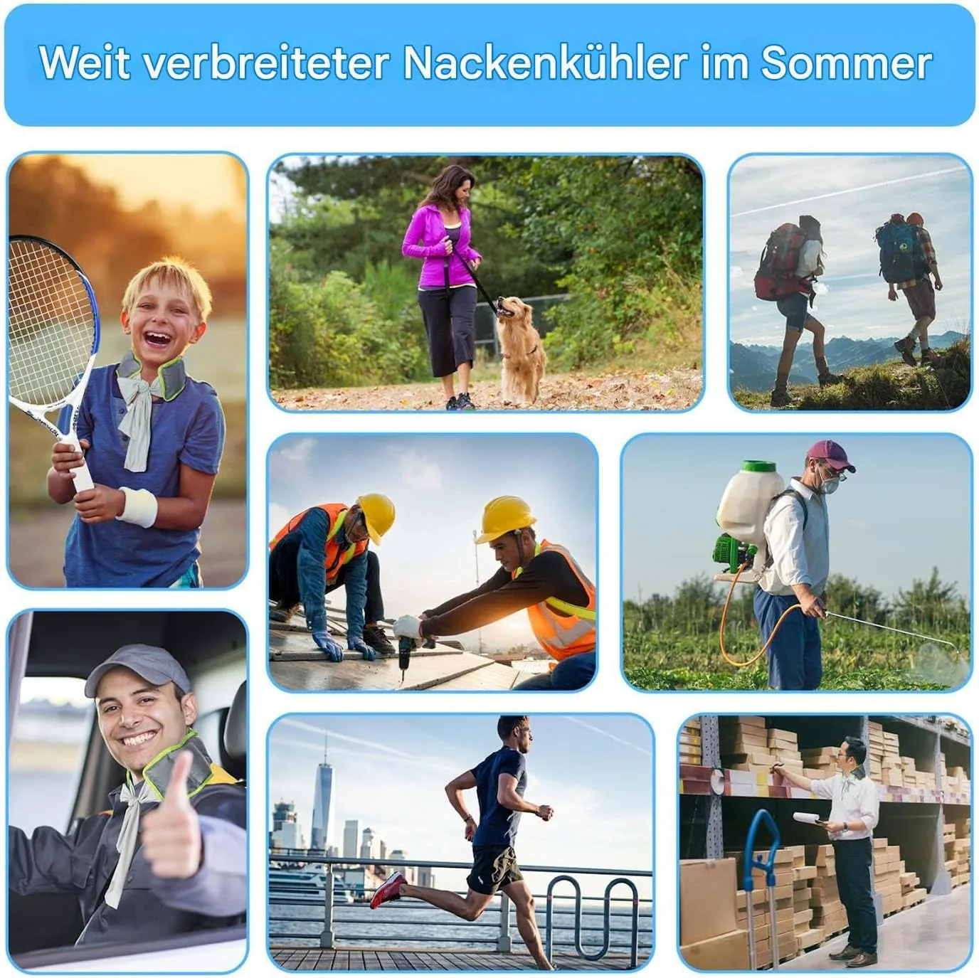 Спортивная одежда | Fitness Kühltücher Für Den Nacken - Schweißabsorbierendes Wickeltuch Mit Schnelltrocknendem Stoff Zum Abwischen Während Sport Training Für Frauen tägliche Generisch, Einzelattribut — фото 4