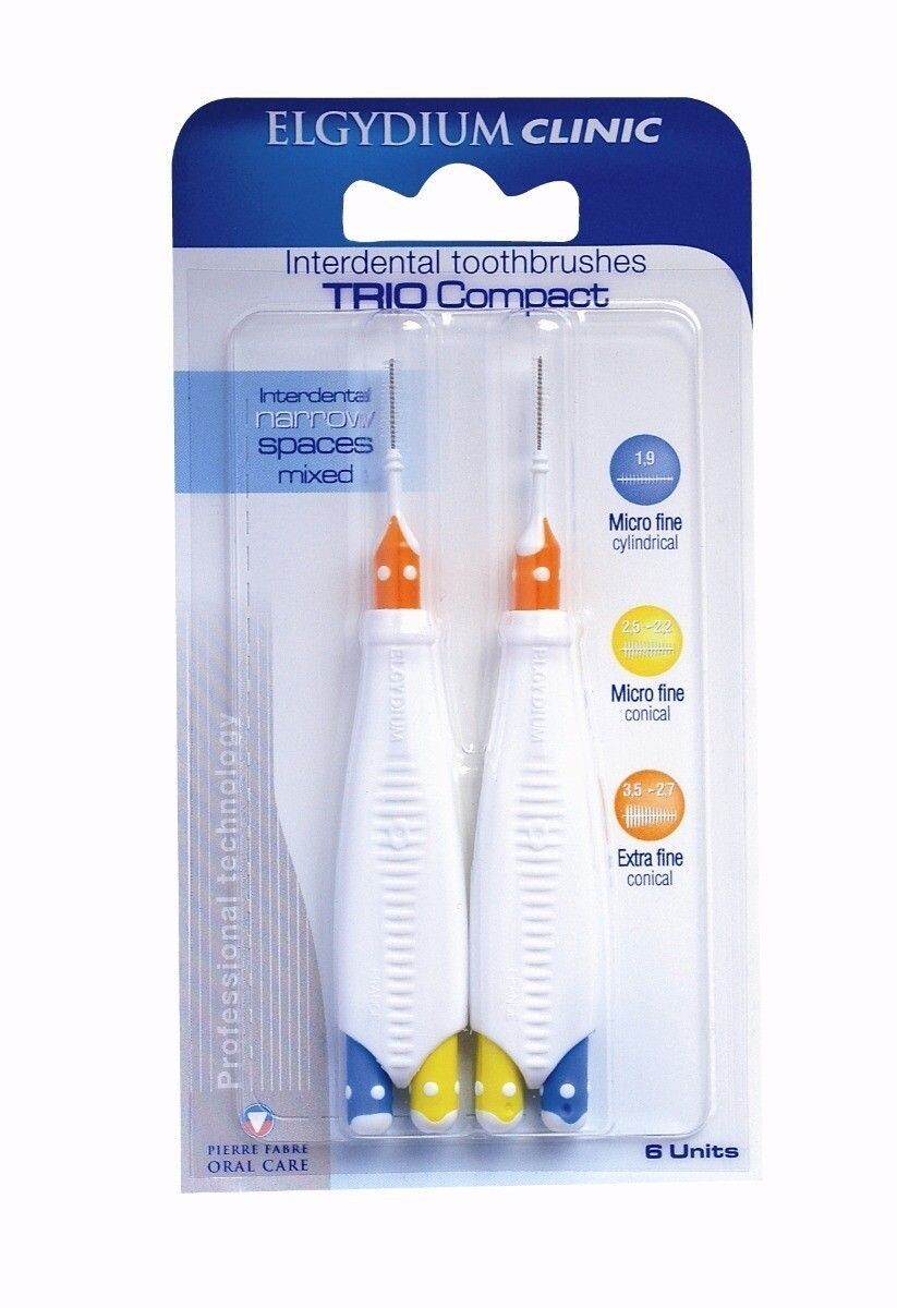 

Elgydium Clinic Trio Compact Mixed Szczoteczki Międzyzębowe Wąskie mixзубная щетка, 2 шт.