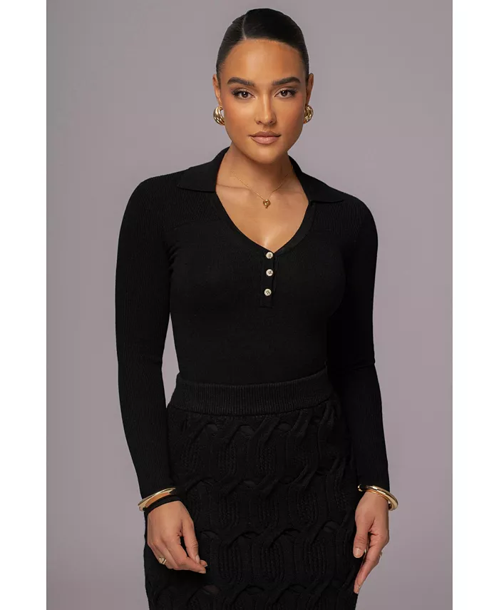 

Женский топ Ashley с воротником JLUXLABEL, черный