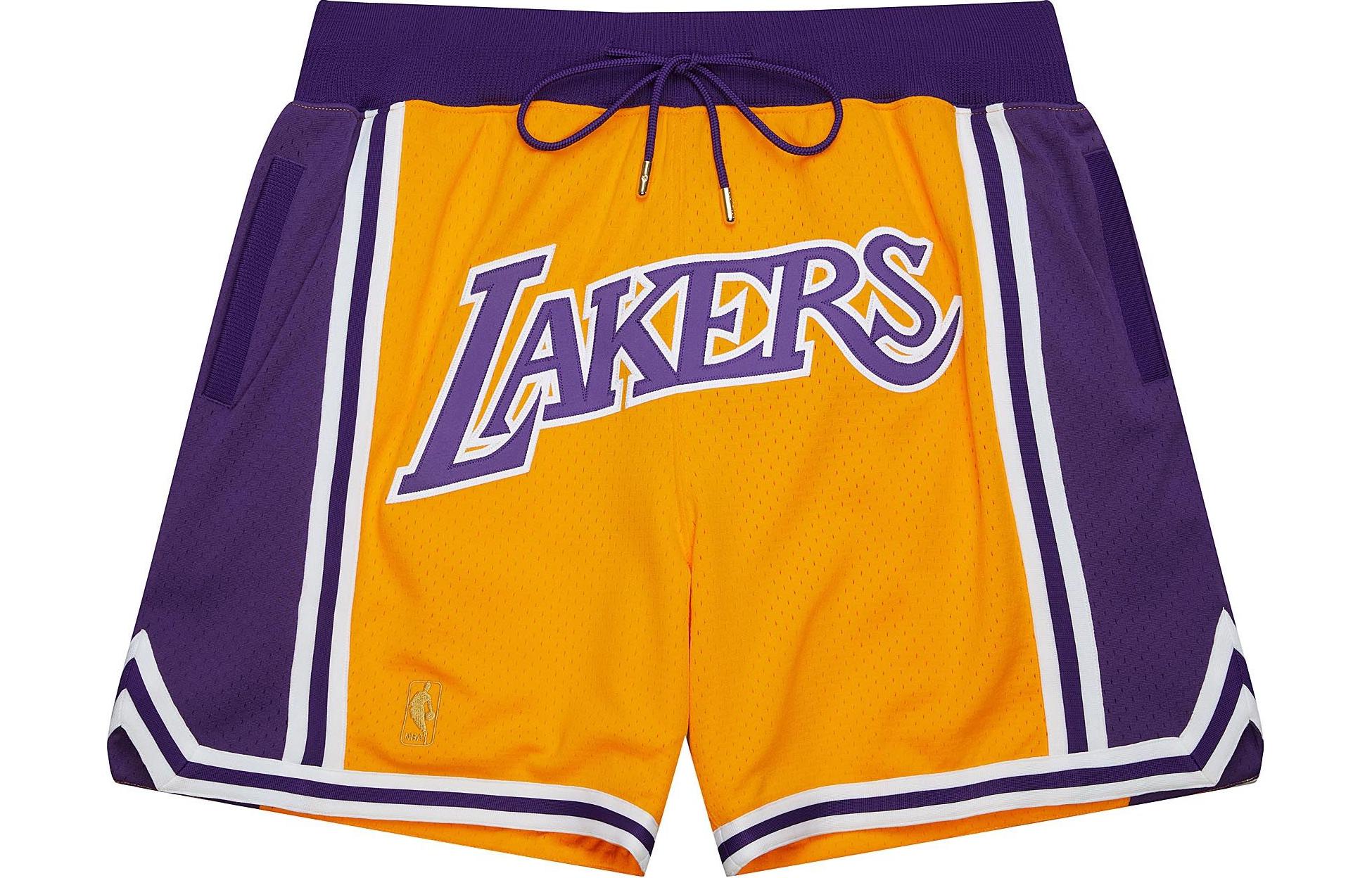 

Mitchell Ness Баскетбольные шорты Mitchell & Ness x Just Don Los Angeles Lakers, мужские желтые