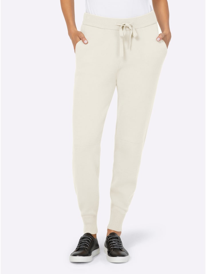 

Тканевые брюки Heine, экрю