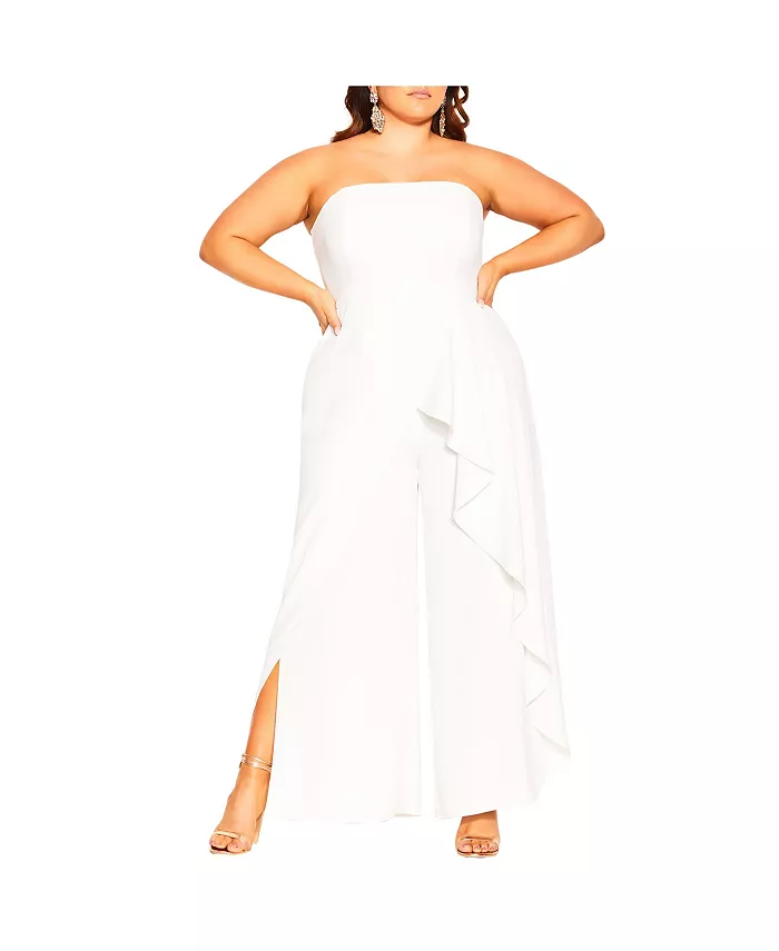 

Комбинезон Attract Plus Size CITY CHIC, слоновая кость/кремовый