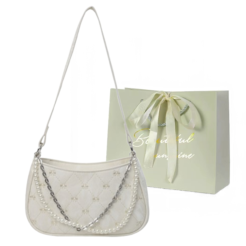 

JIANGLIDA Женская сумка через плечо, Ecru+White Shopping Bag