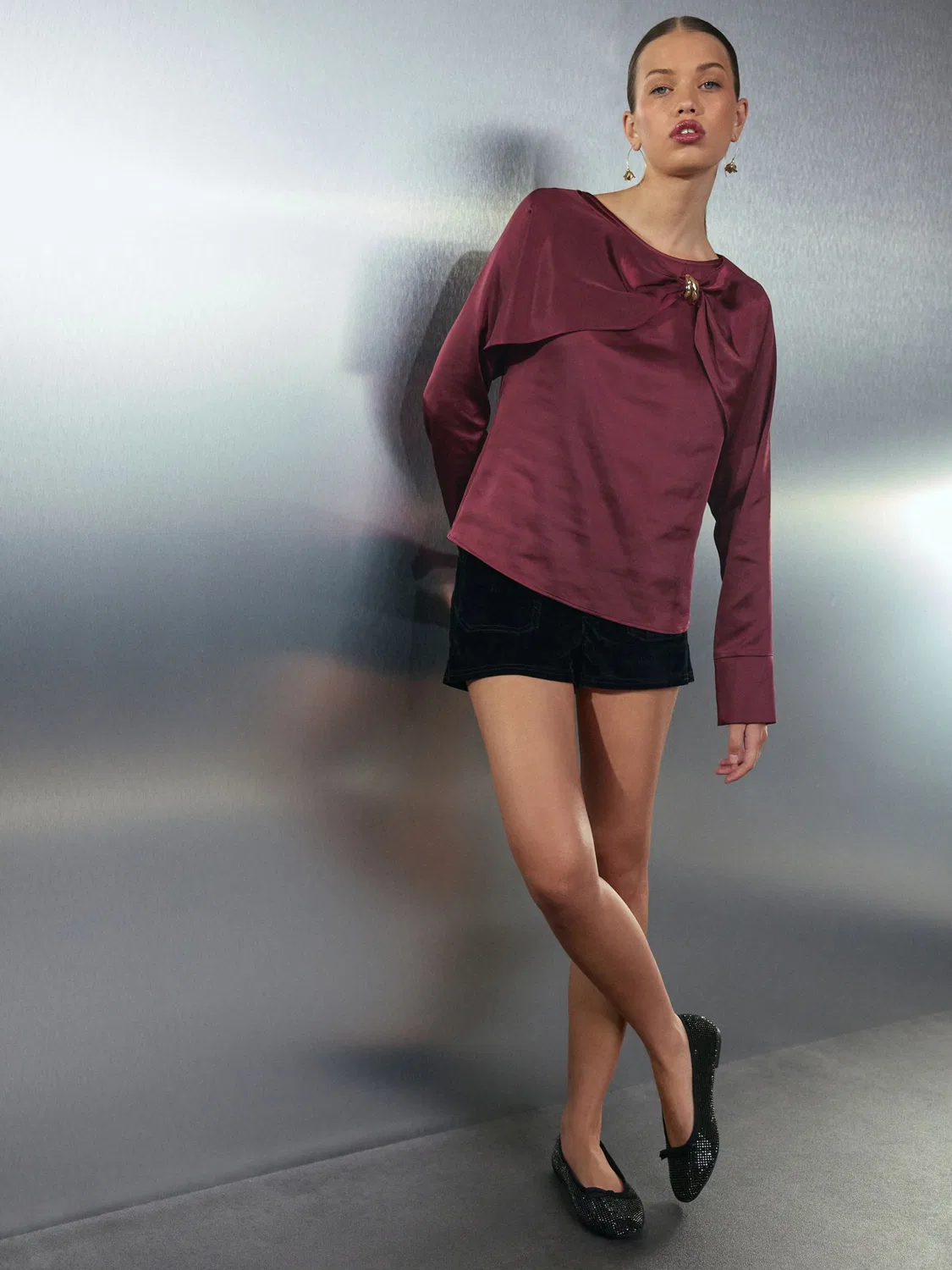Блузка Next, Burgundy — фото 4