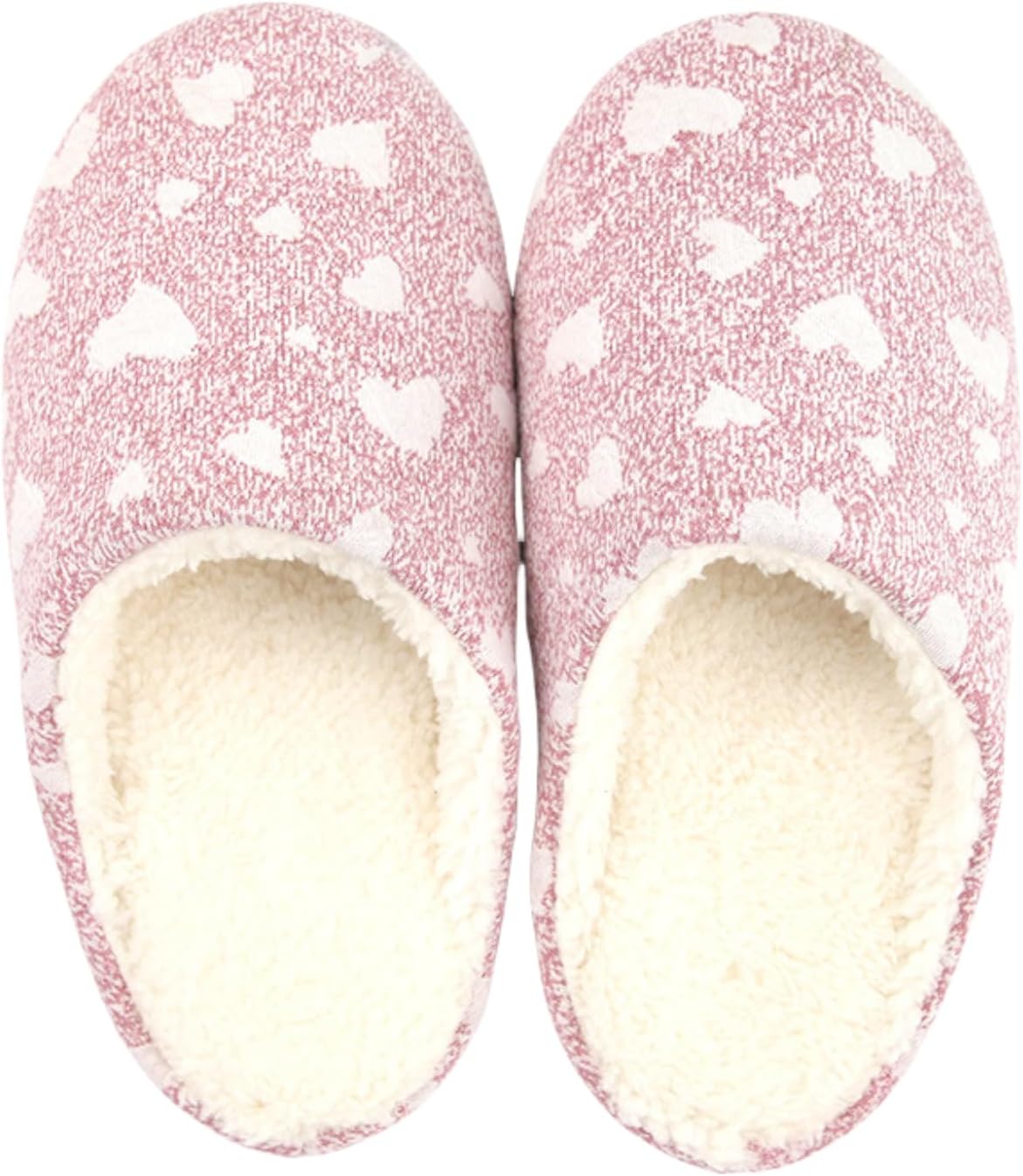 

Домашние тапочки с сердцем для пар, женские и мужские, нордические, пушистые и мягкие, для Валентина, для дома и улицы, теплые, нескользящие Elirar, розовый