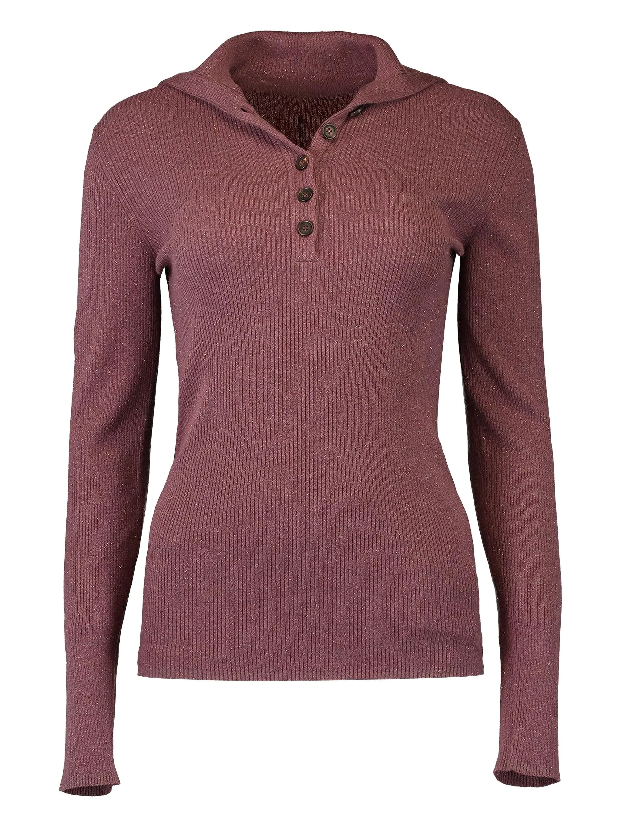 

Футболка в рубчик с люрексом Brunello Cucinelli, фиолетовый