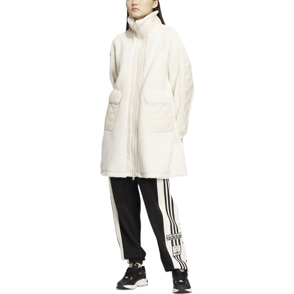 Бархатная куртка женская белая Adidas Originals — фото 3