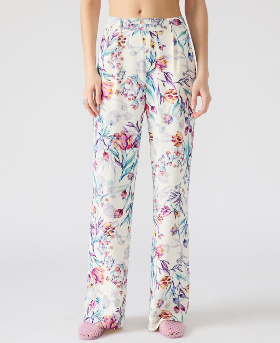 

Женские брюки прямого кроя с цветочным принтом Steve Madden, Antique