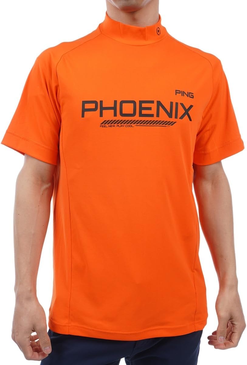 

Мужская рубашка Ping с коротким рукавом и высоким воротником (технология Sarai: легкая и быстросохнущая) / Для гольфа / 621-4167311, оранжевый