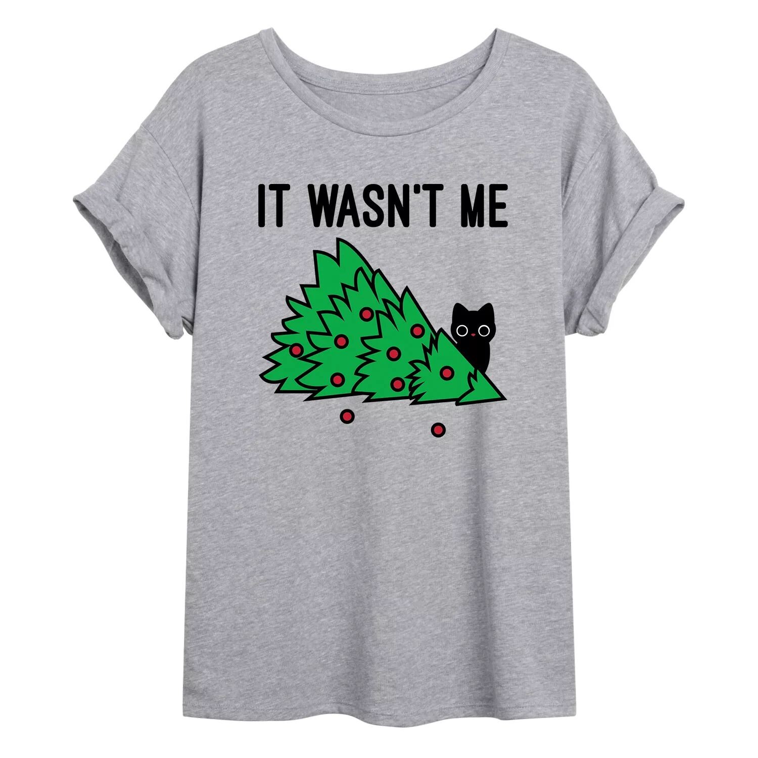 

Футболка с струящимся графическим рисунком для юниоров Wasn't Me Tree Cat Licensed Character