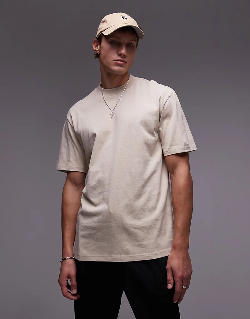 

Футболка свободного кроя в камне Topman