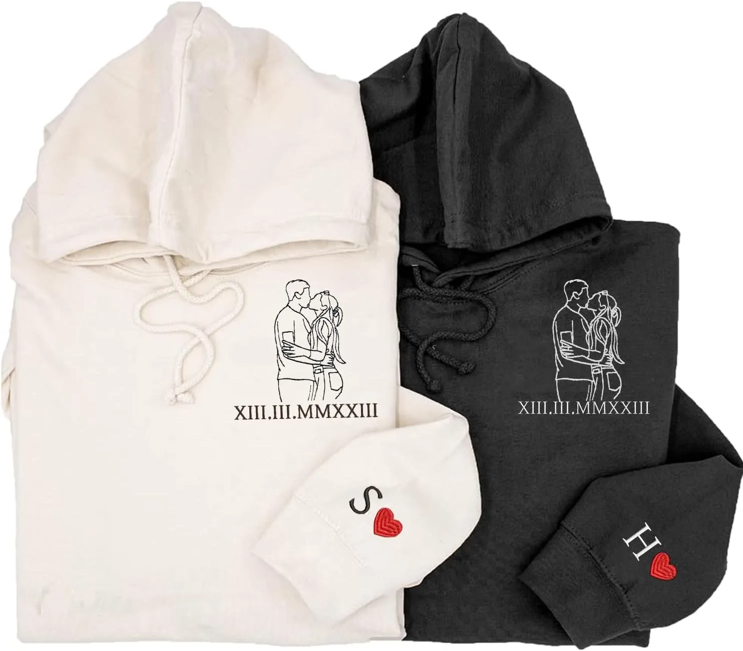 

Толстовка с капюшоном GABITA Mr & Mrs с вышивкой римскими цифрами