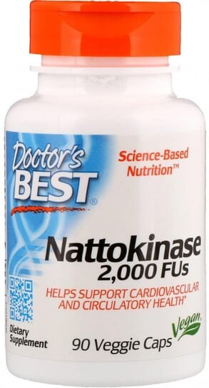

Наттокиназа Doctor's Best, Наттокиназа 2000 FU, 90 капсул
