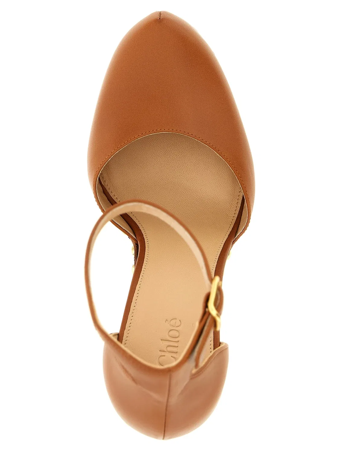 Туфли-лодочки «Lola» CHLOÉ, коричневый — фото 4