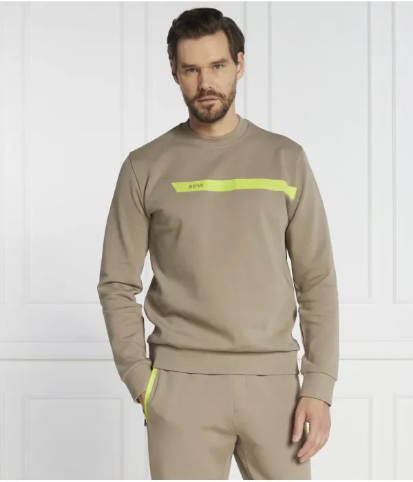 Толстовка Salbo 1 regular fit Boss Green, бежевый — фото 3