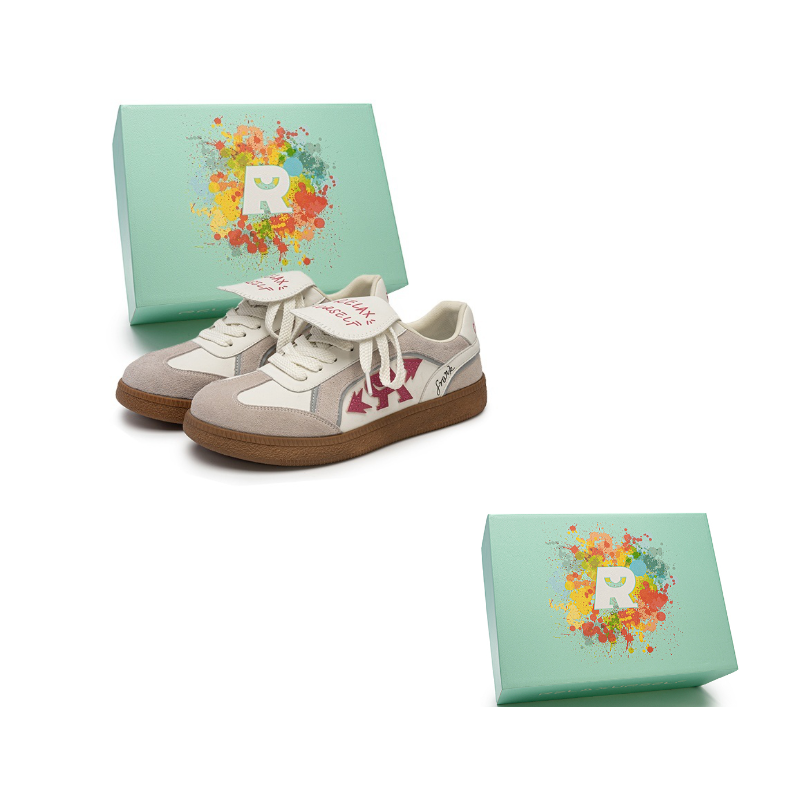 

Низкие кеды для скейтбординга унисекс RELAXURSELF, белый розовый