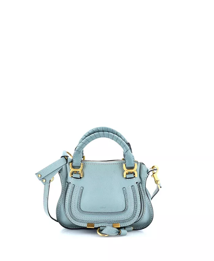 

Сумка-сатчел Baby Marcie из кожи Pre-Owned Chloe, синий
