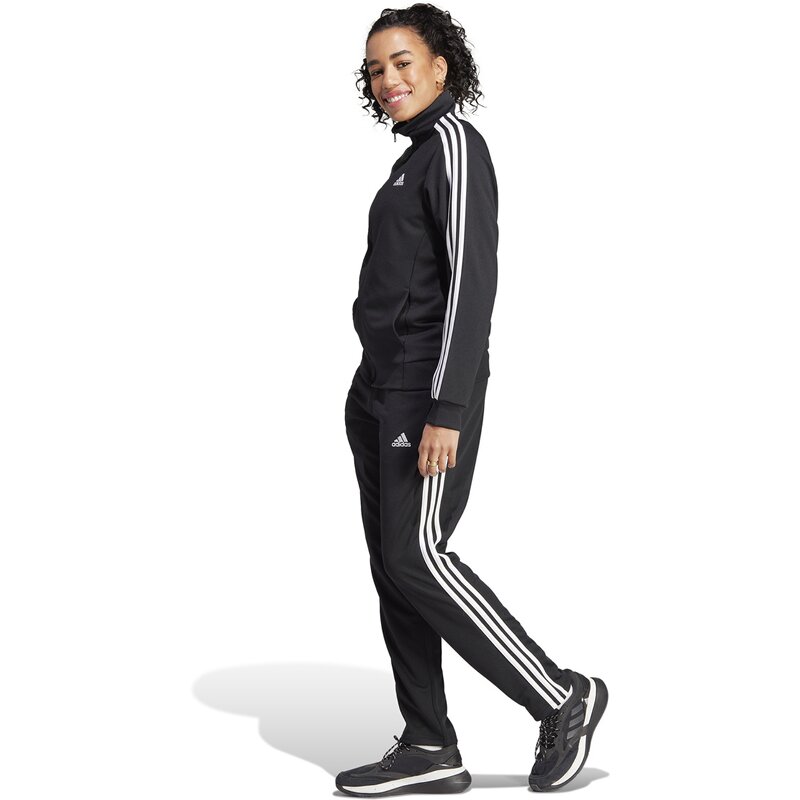 Спортивный костюм с тремя полосками и двойной вязкой Adidas, черный — фото 2