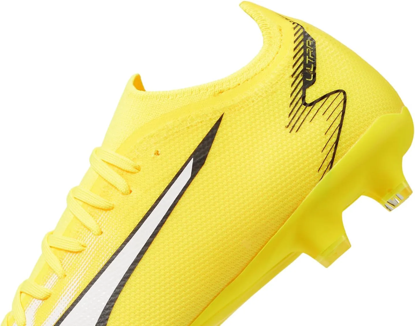 Футбольные бутсы Puma Mens Ultra Match FG, желтый/белый/черный — фото 3