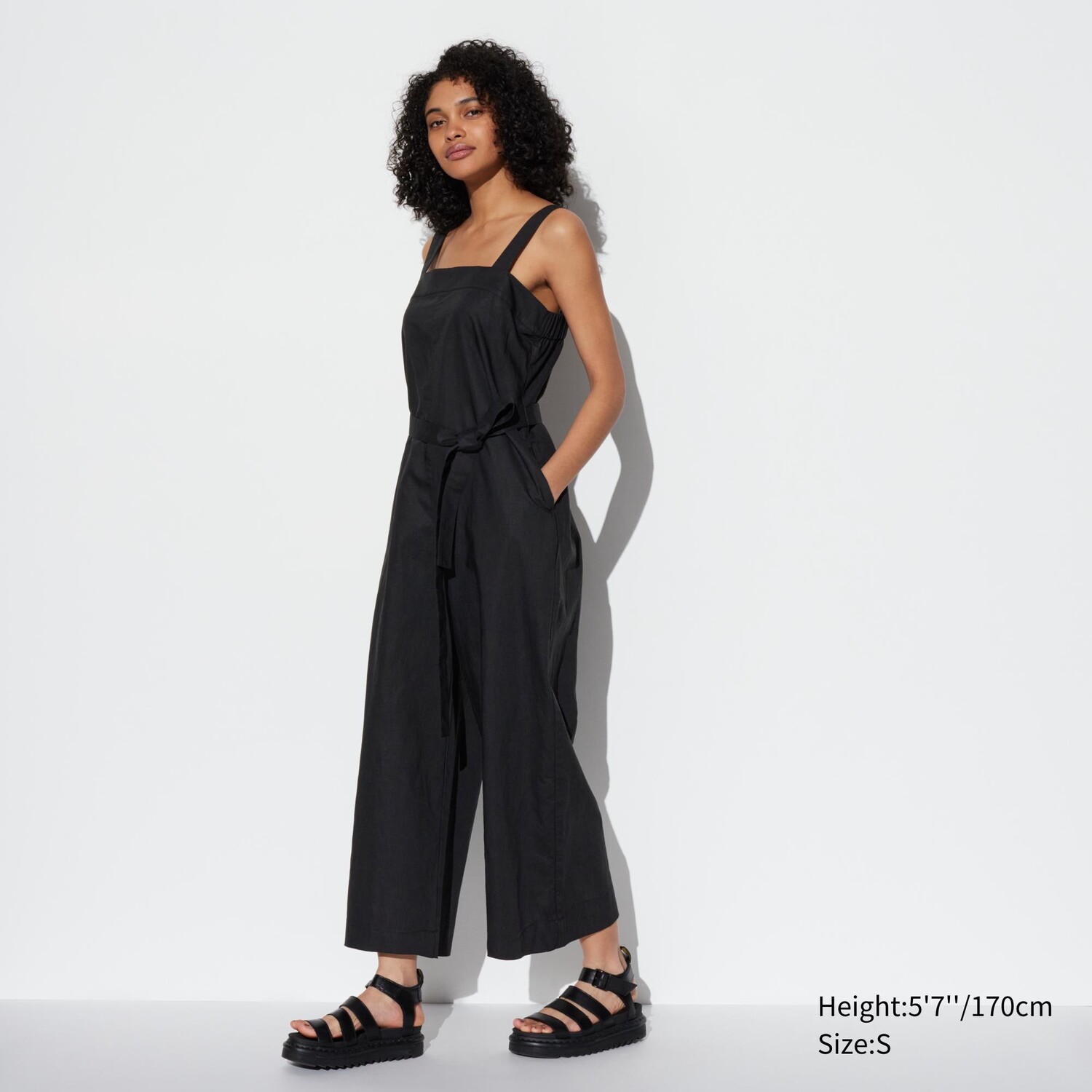 

Спортивный костюм из льняной смеси UNIQLO, черный